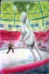 Voir le détail de cette oeuvre: cheval au cirque